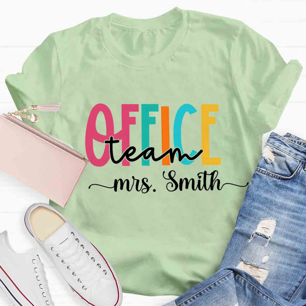 Personalized Name Office Teacher Back To School T-shirt
