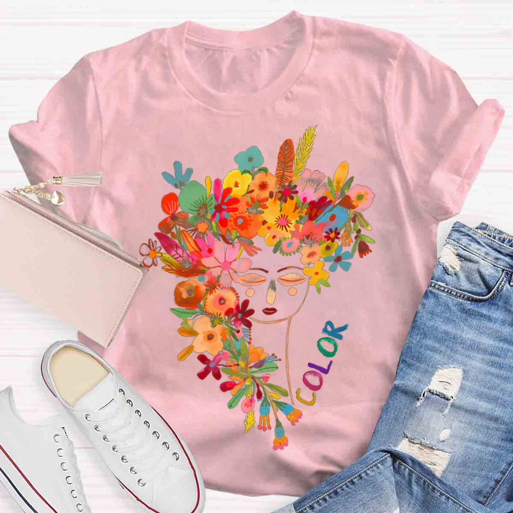 Art Teachers Colorful Print T-shirt