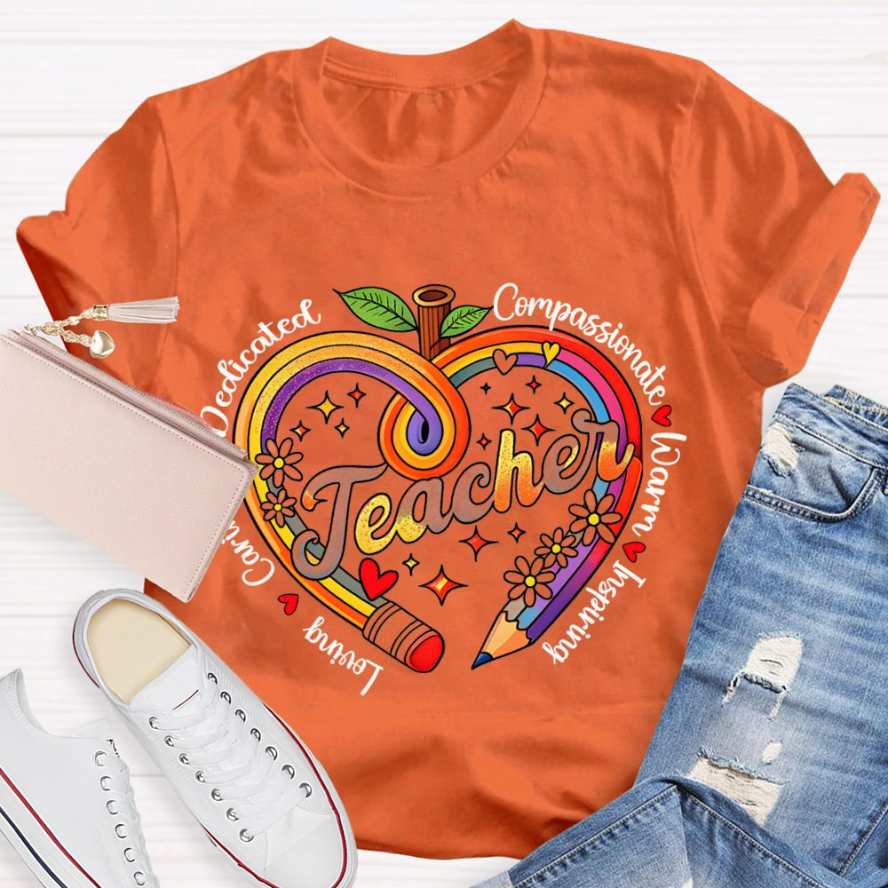 Dedicated Compassionate Inspiring Teacher T-shirt