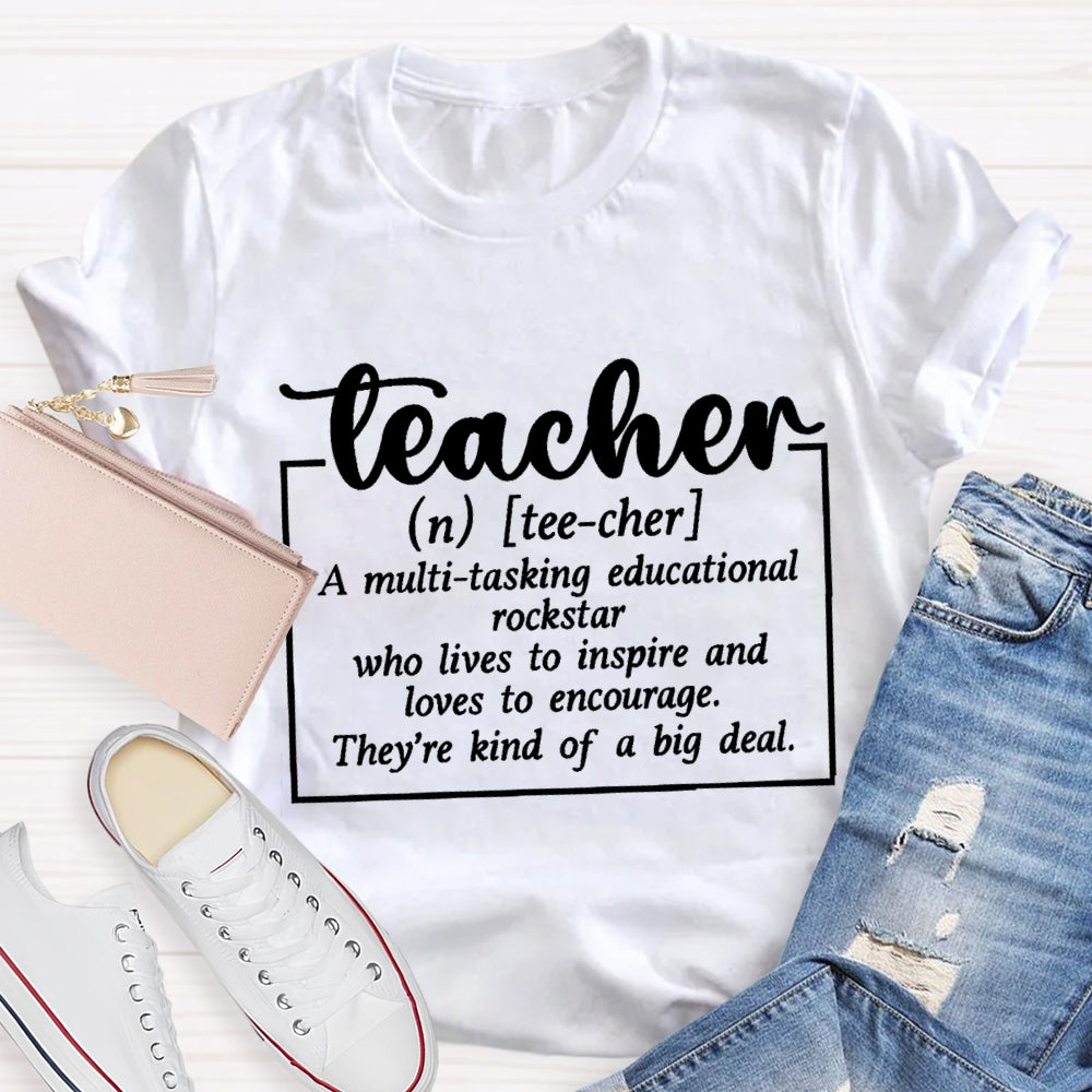 Educational Rockstar Big Deal Journal Teacher T-Shirt