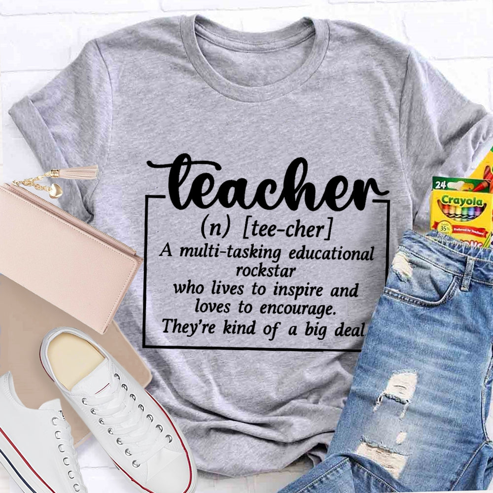 Educational Rockstar Big Deal Journal Teacher T-Shirt