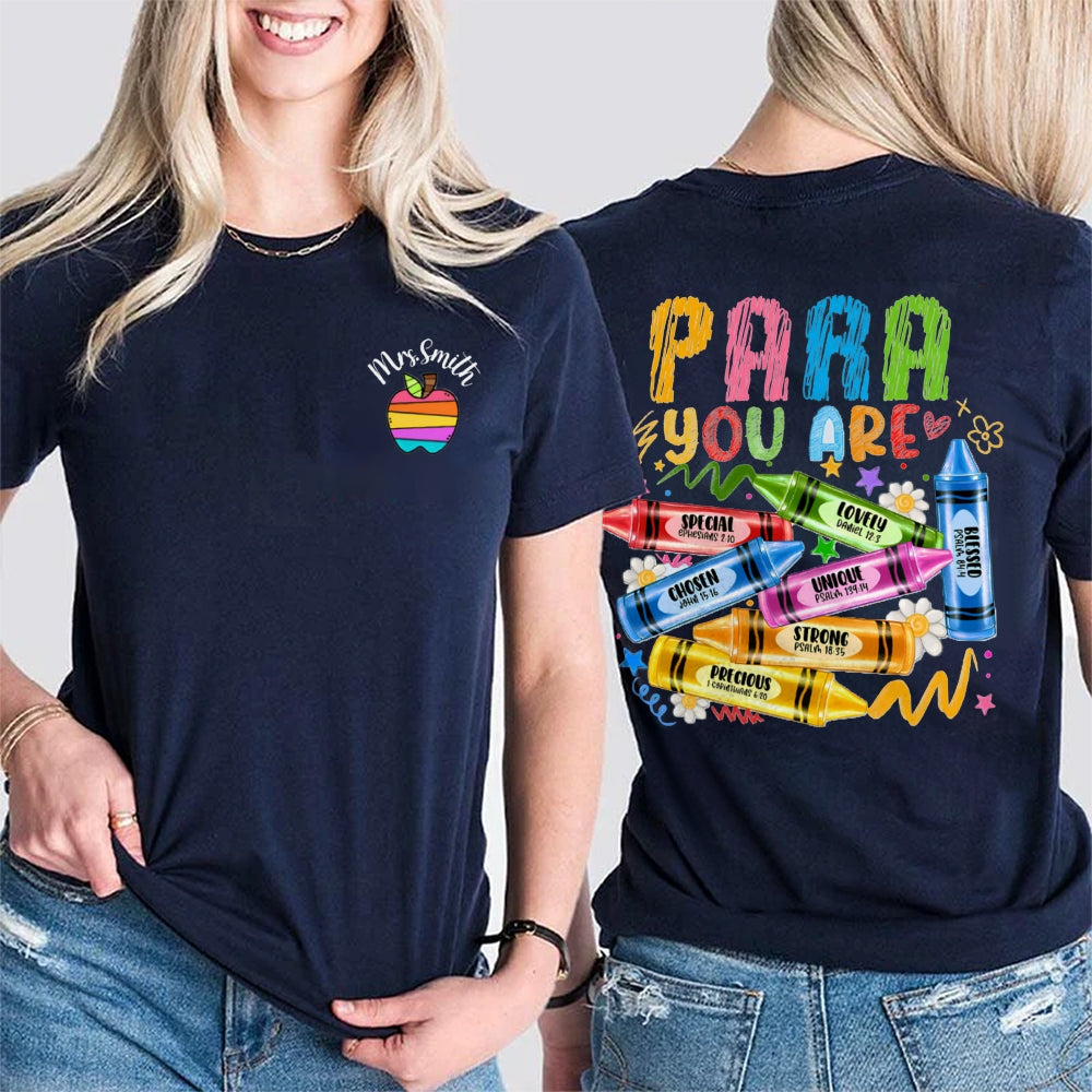 Personalized Name You Are Strong  Double Printed T-shirt