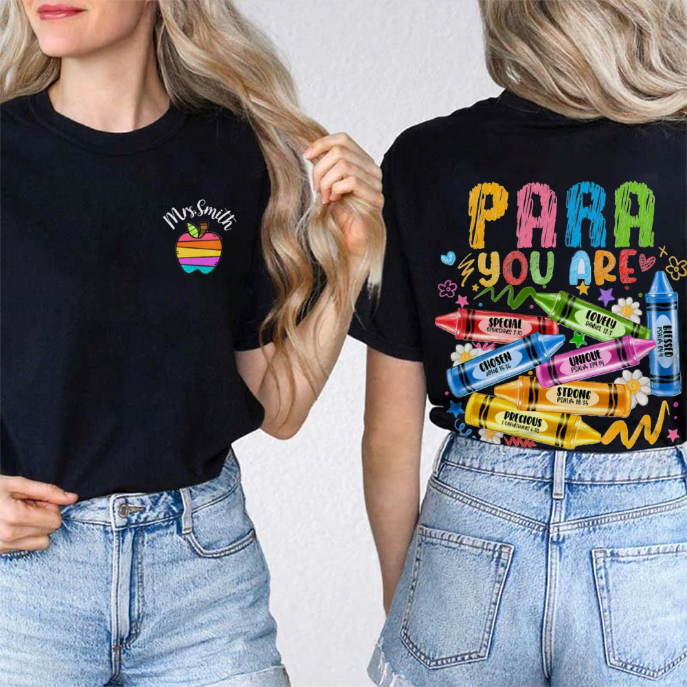 Personalized Name You Are Strong  Double Printed T-shirt