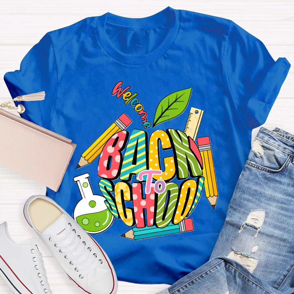 Welcome Back To School Colored Pencils T-shirt