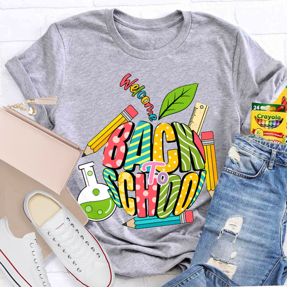 Welcome Back To School Colored Pencils T-shirt