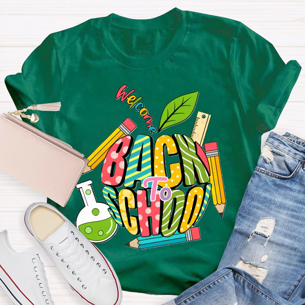 Welcome Back To School Colored Pencils T-shirt