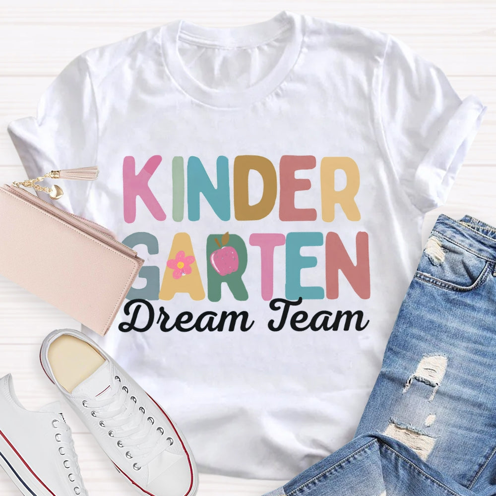 Personalized Grade Kindergarten Dream Team T-shirt
