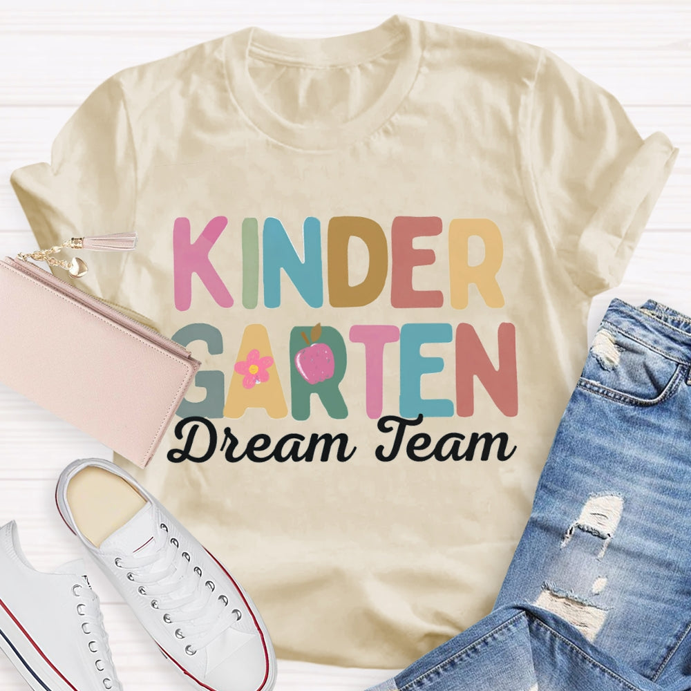 Personalized Grade Kindergarten Dream Team T-shirt