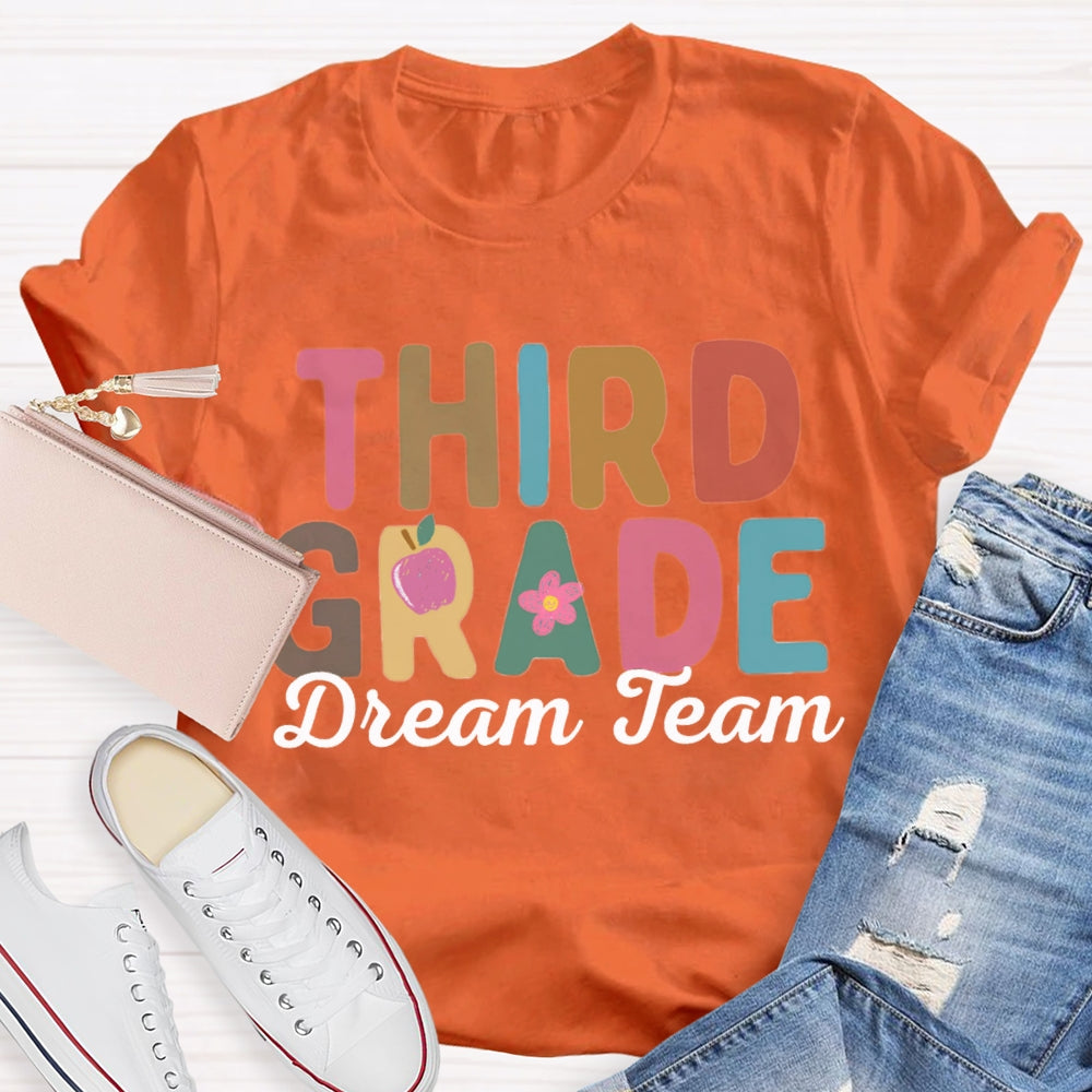 Personalized Grade Kindergarten Dream Team T-shirt