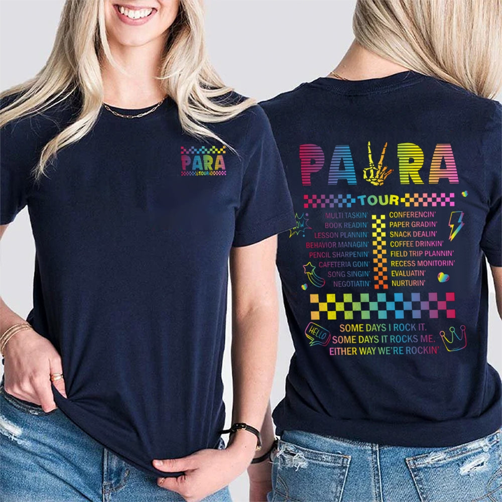 Para Tour Back To School Double Printed T-shirt