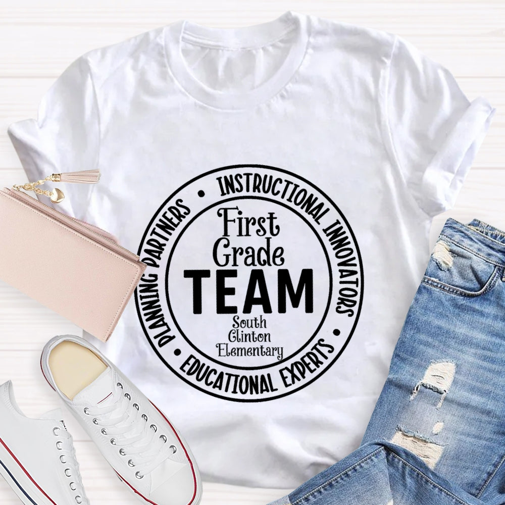 Personalized Grade And School Name Instructional Innovators T-Shirt