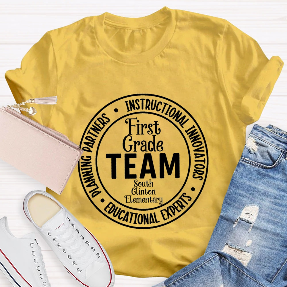 Personalized Grade And School Name Instructional Innovators T-Shirt