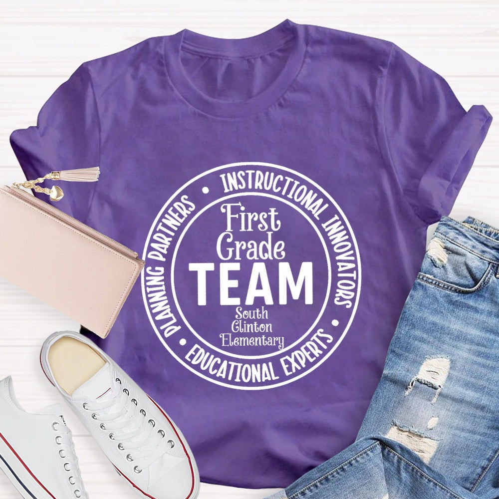 Personalized Grade And School Name Instructional Innovators T-Shirt