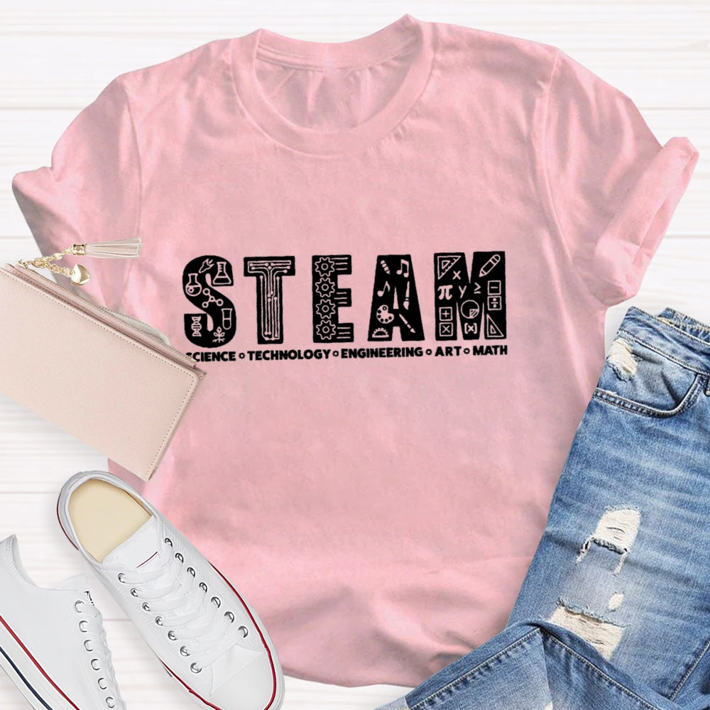 Steam Science Technology Engineering Art Math T-shirt