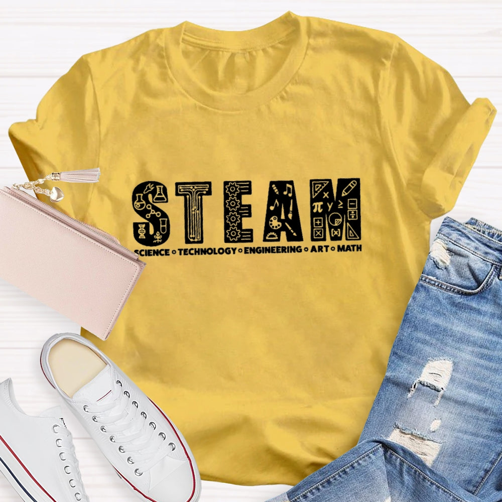 Steam Science Technology Engineering Art Math T-shirt