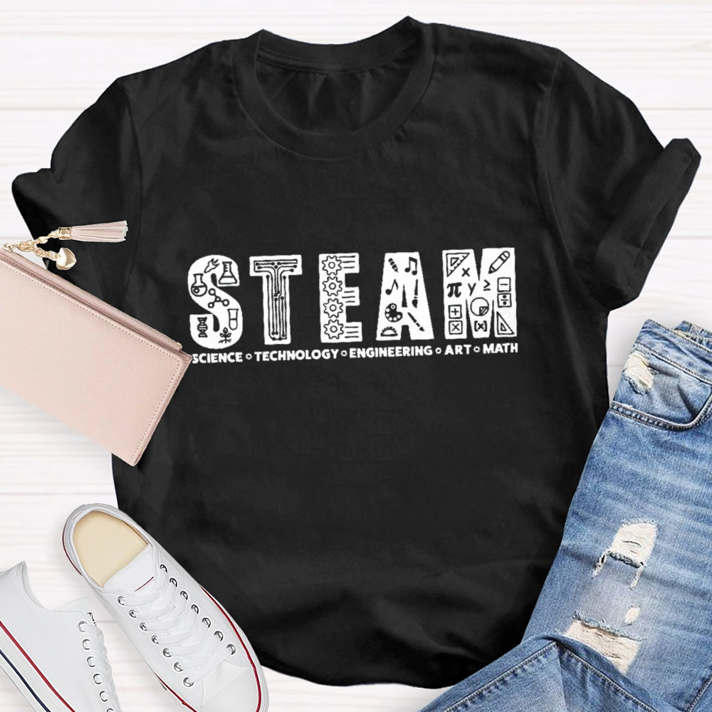 Steam Science Technology Engineering Art Math T-shirt