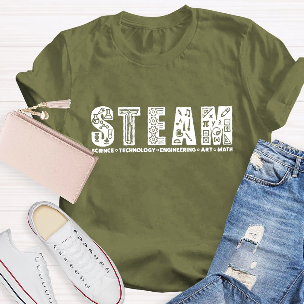 Steam Science Technology Engineering Art Math T-shirt