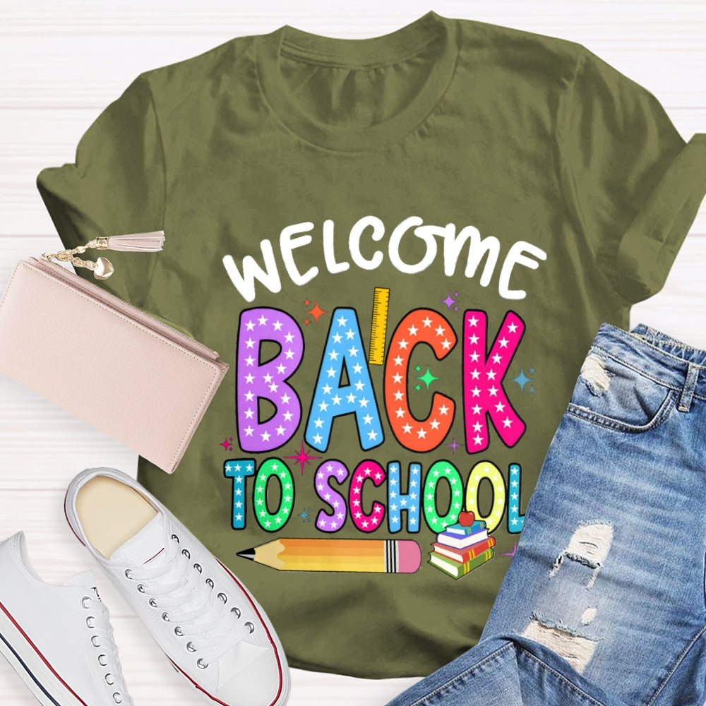 Welcome Back To School Star Pencil T-Shirt