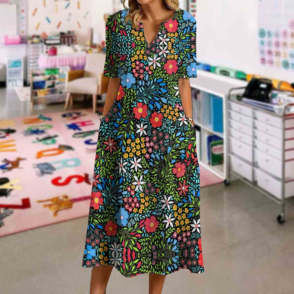 Jungle Walks Floral Dress