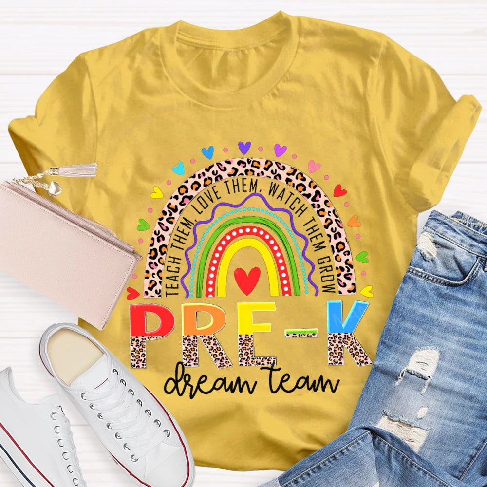 Personalized Grade Par-K Dream Team Teach Them Love Them Watch Them Grow T-shirt