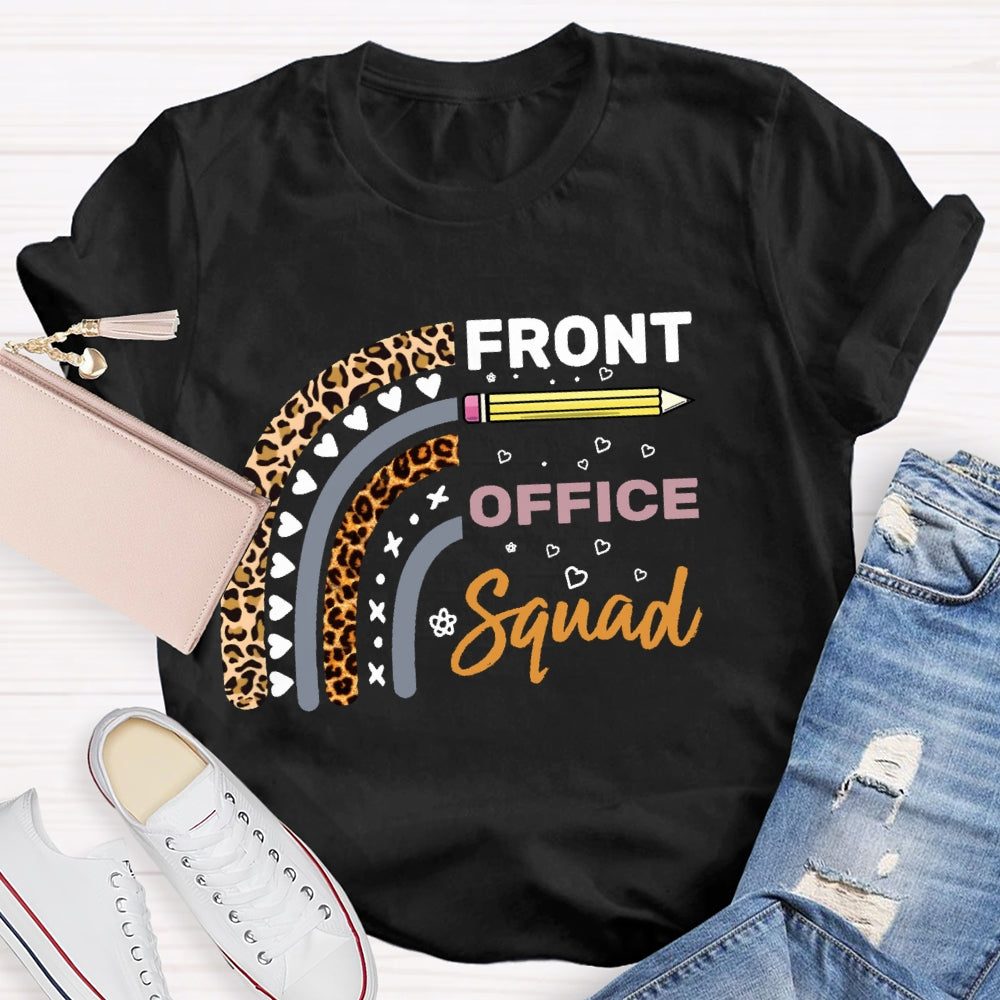 Front Office Squad Leopard Love Print  T-shirt