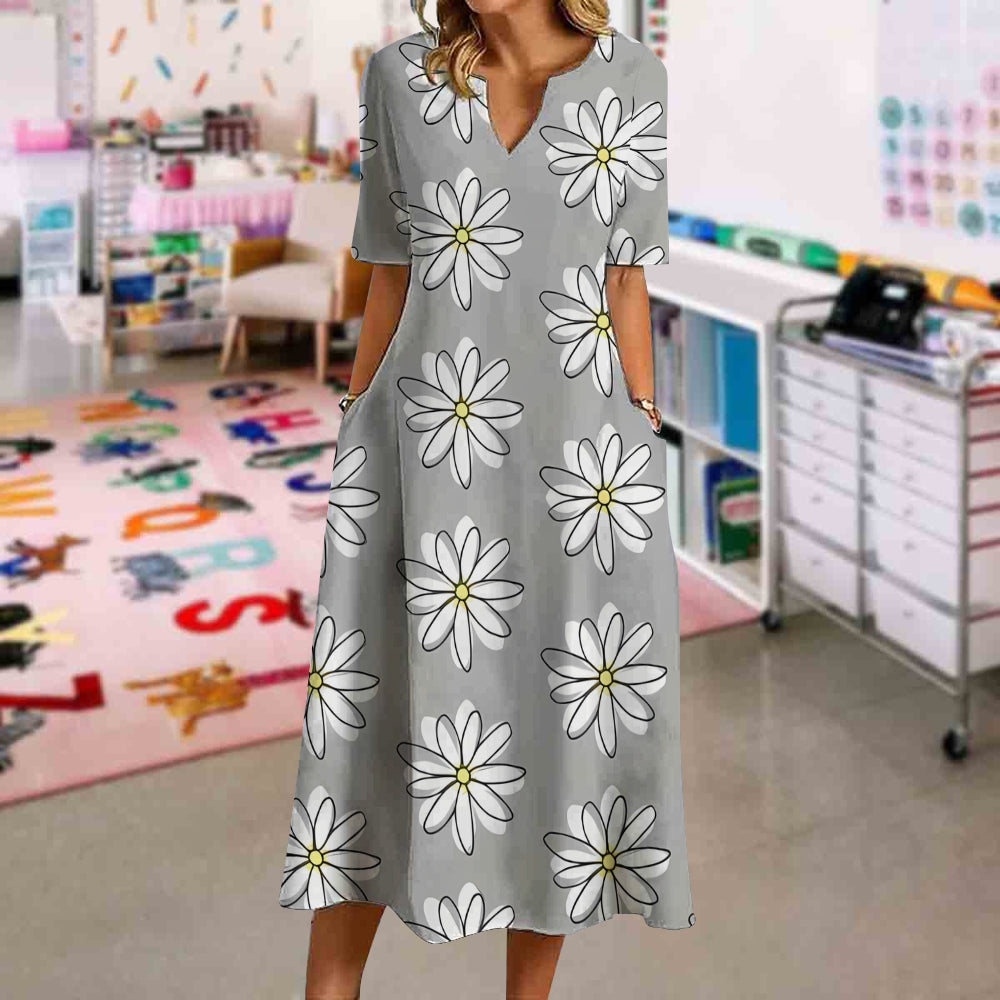 Light Gray Daisy Dress