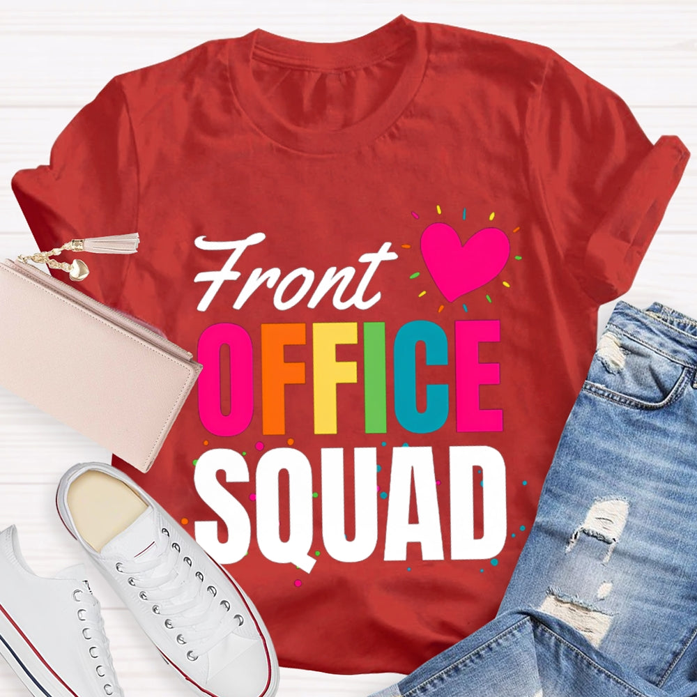 Front Office Squad Colorful Dots And Heart T-shirt
