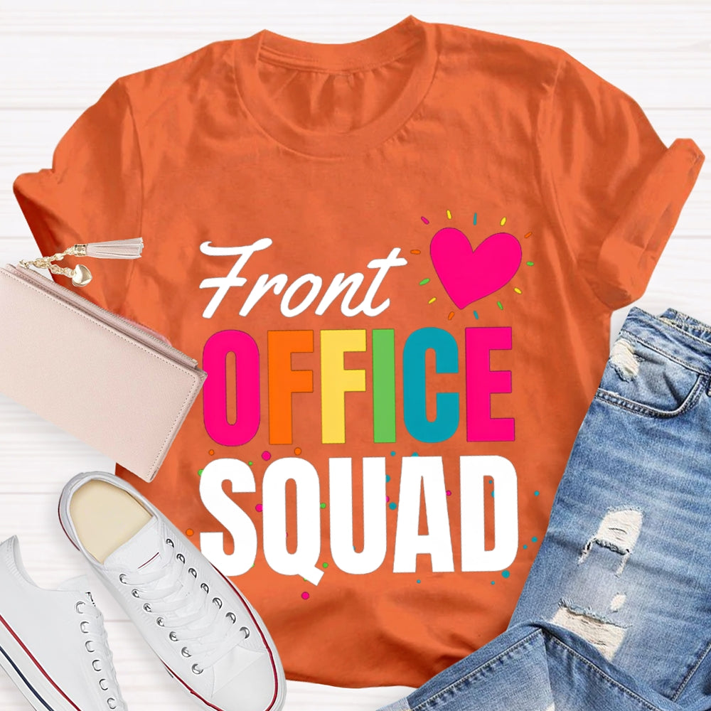 Front Office Squad Colorful Dots And Heart T-shirt