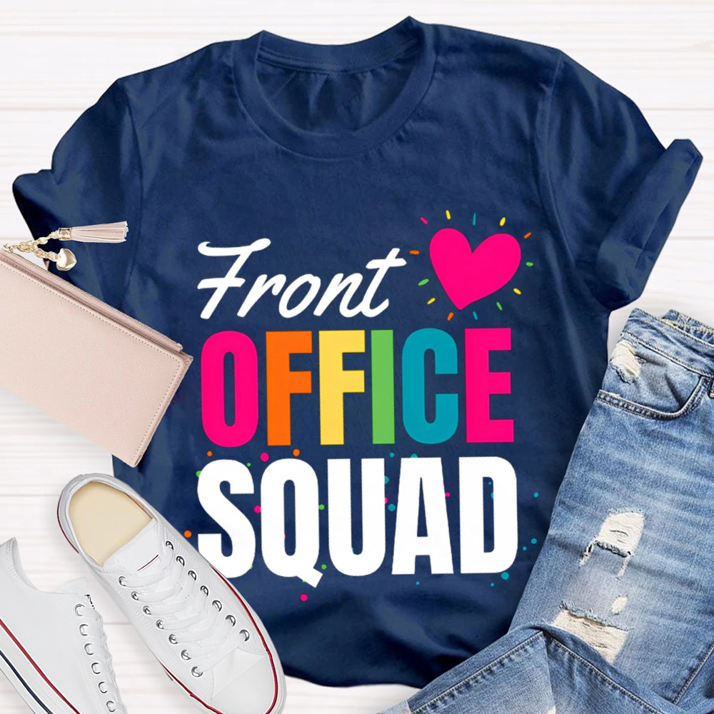 Front Office Squad Colorful Dots And Heart T-shirt