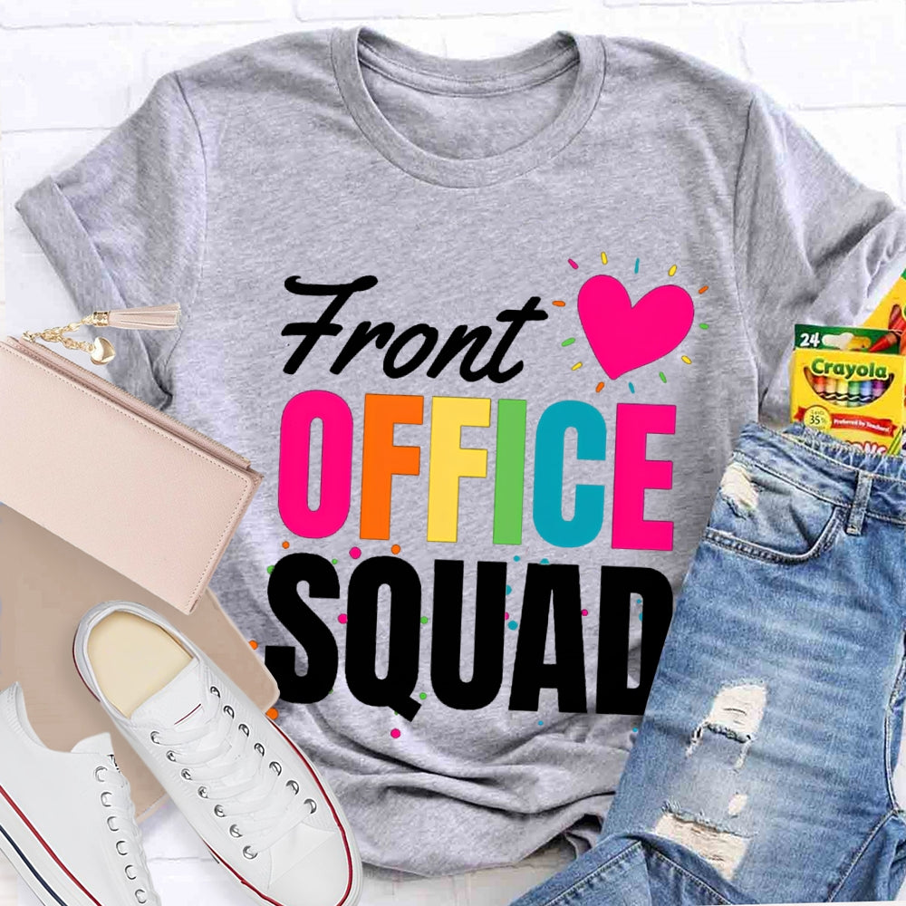 Front Office Squad Colorful Dots And Heart T-shirt