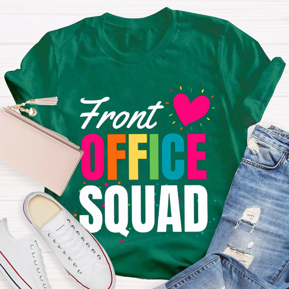 Front Office Squad Colorful Dots And Heart T-shirt