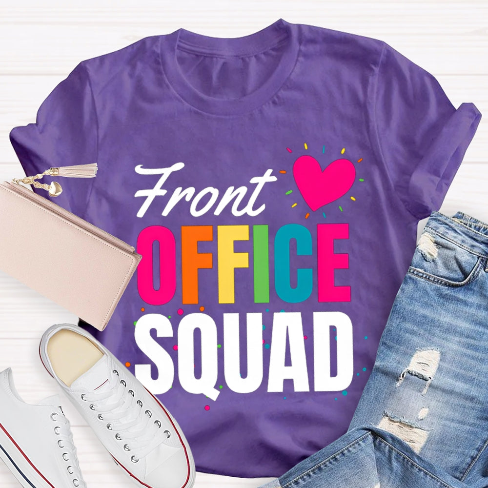 Front Office Squad Colorful Dots And Heart T-shirt
