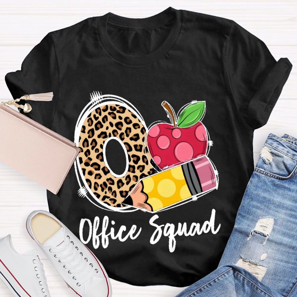Office Squad Leopard Print Funny T-shirt