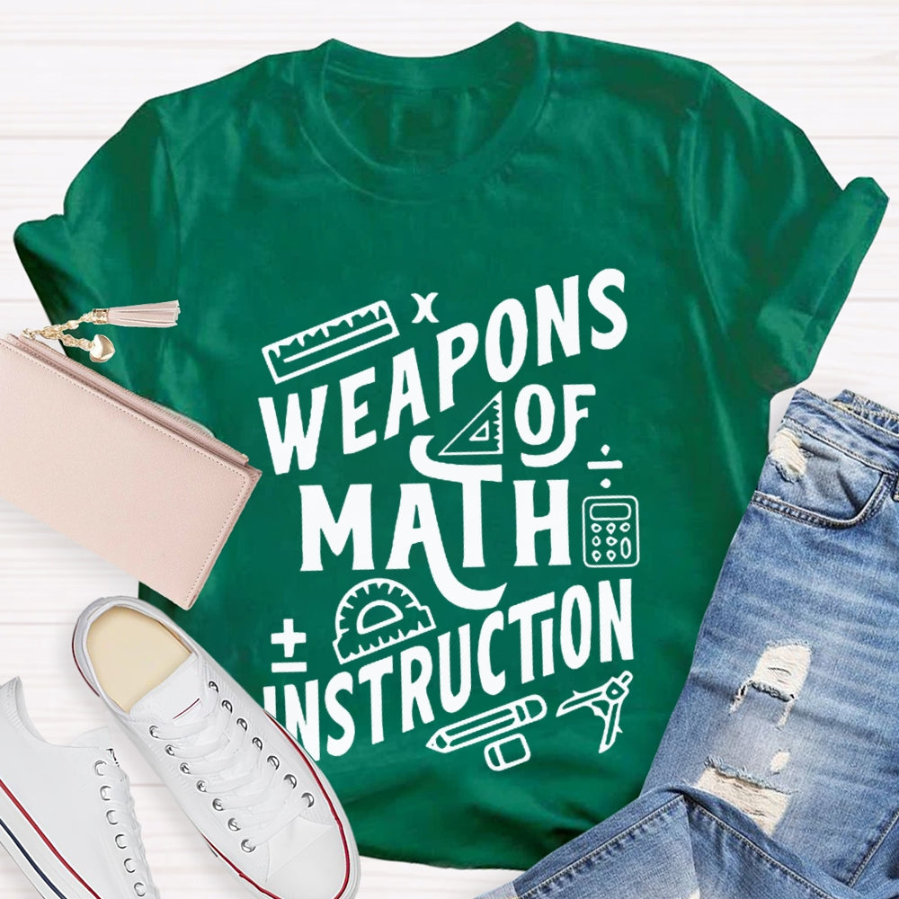 Weapons Of Math Instruction Calculator And Compass T-shirt