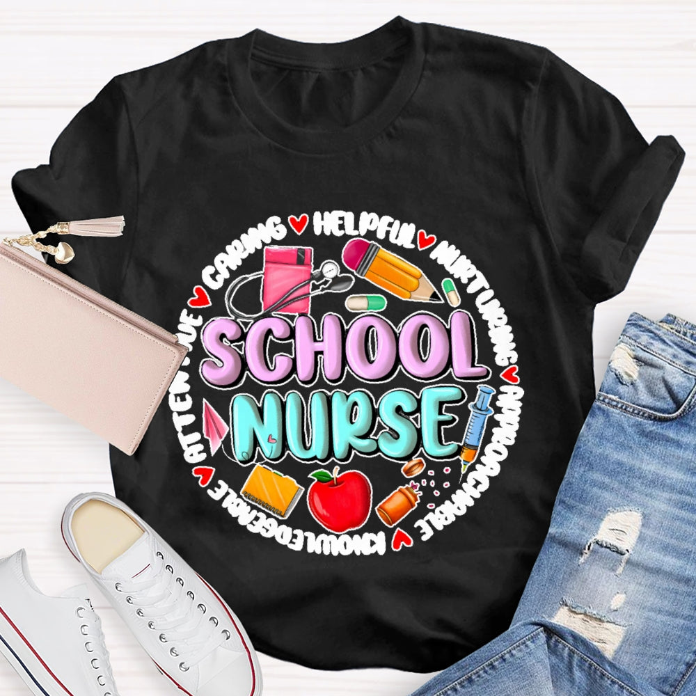 School Nurse Back To School Funny T-shirt