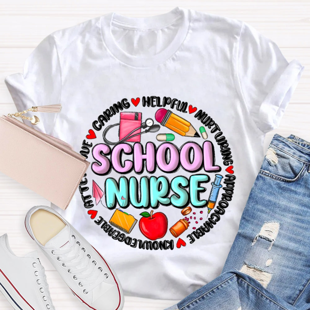 School Nurse Back To School Funny T-shirt