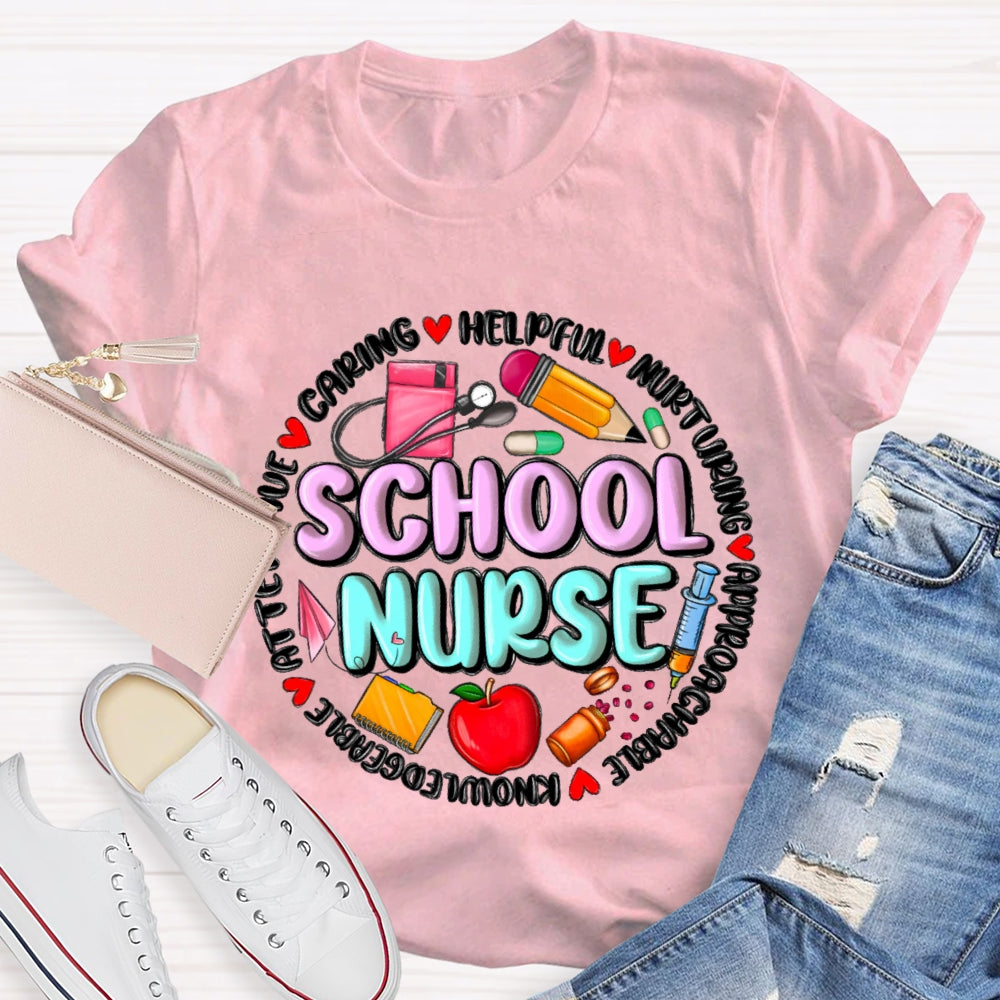 School Nurse Back To School Funny T-shirt