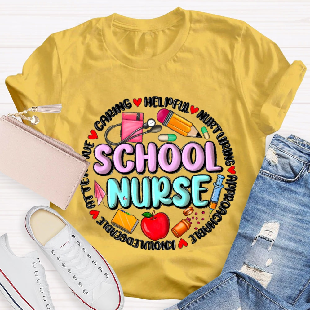 School Nurse Back To School Funny T-shirt