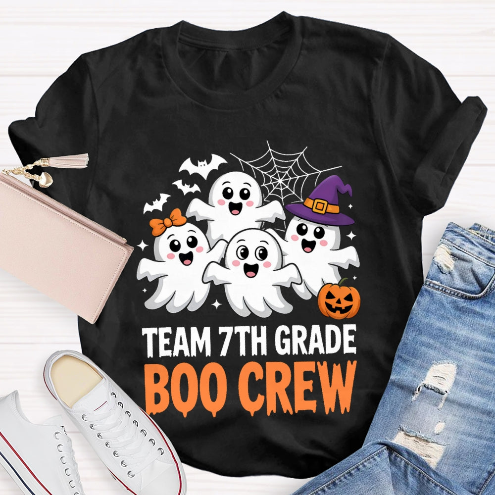 Personalized Grade Team 7th Grade Boo Crew T-Shirt