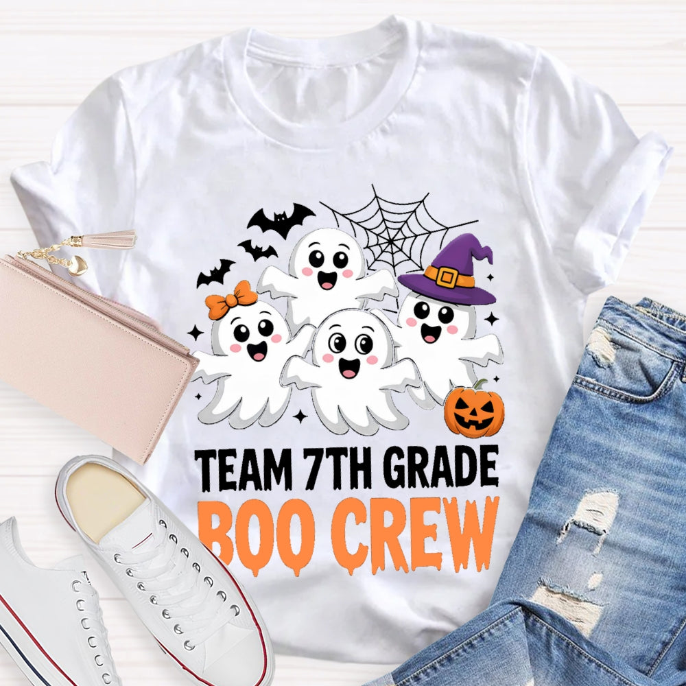 Personalized Grade Team 7th Grade Boo Crew T-Shirt