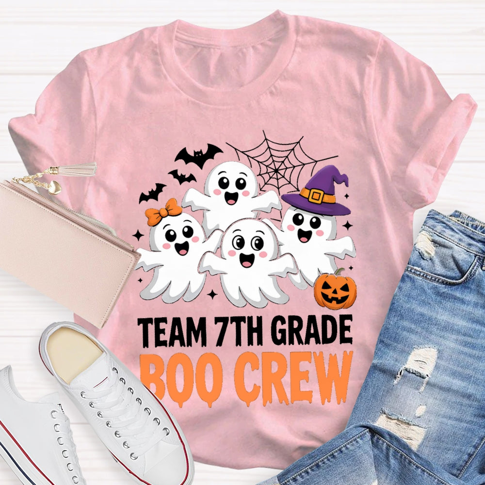Personalized Grade Team 7th Grade Boo Crew T-Shirt