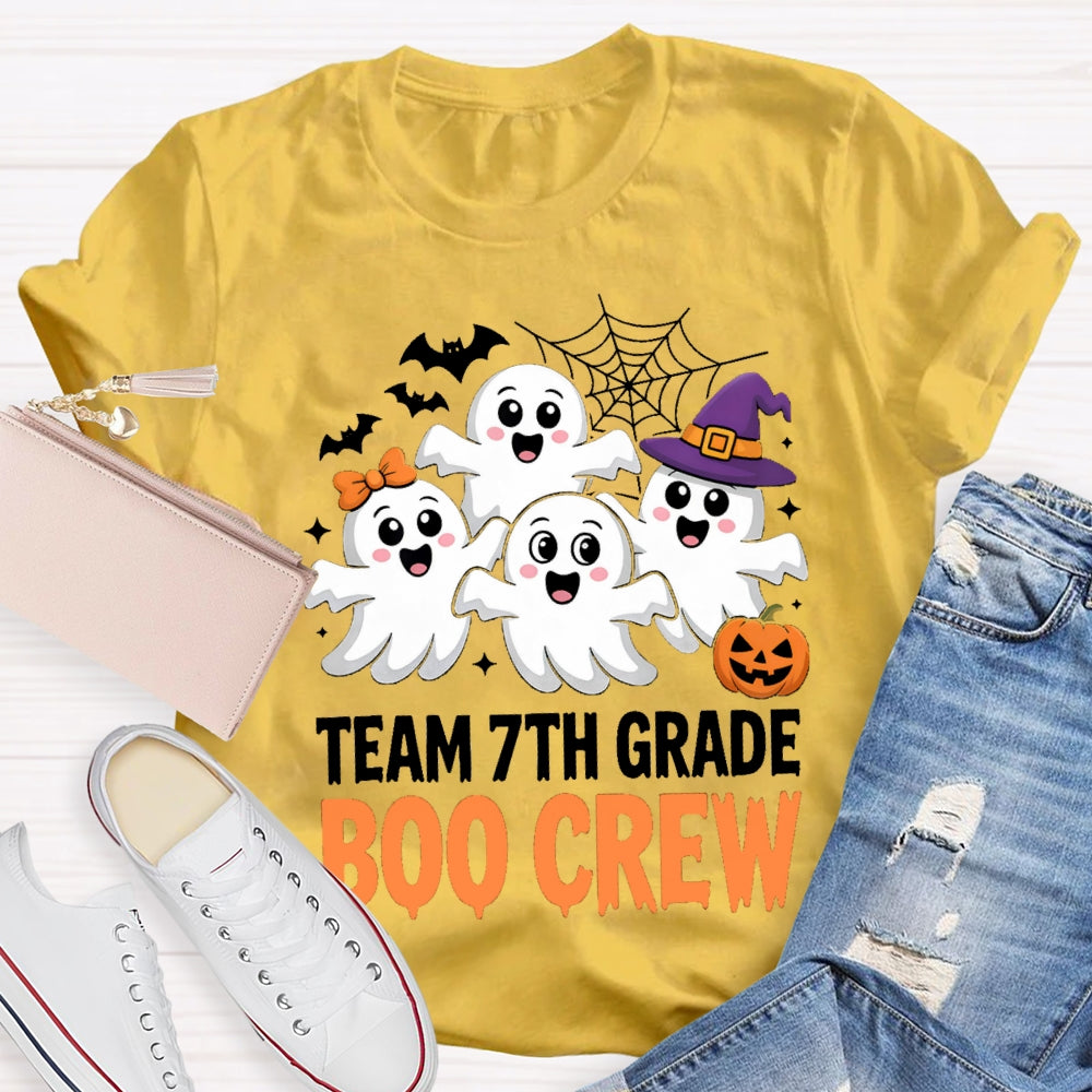 Personalized Grade Team 7th Grade Boo Crew T-Shirt