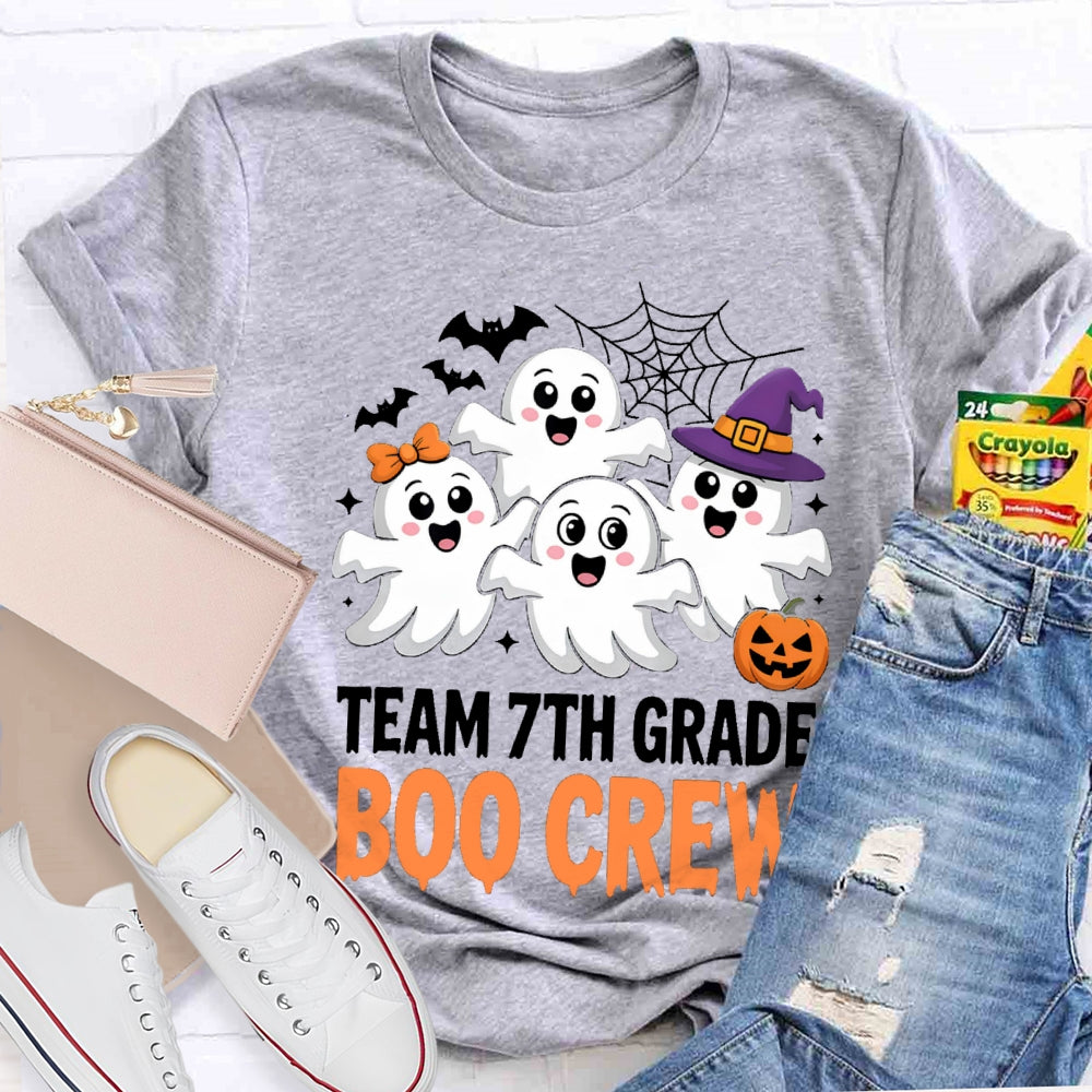 Personalized Grade Team 7th Grade Boo Crew T-Shirt