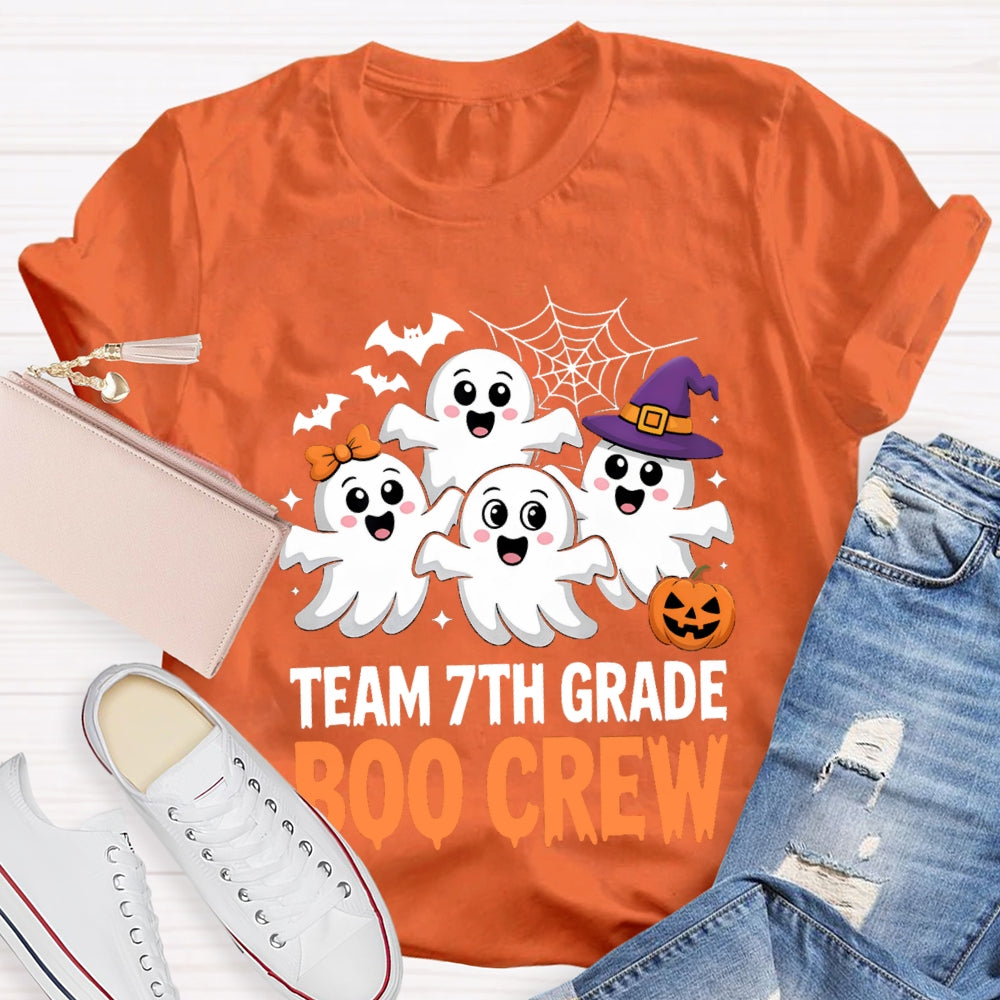 Personalized Grade Team 7th Grade Boo Crew T-Shirt
