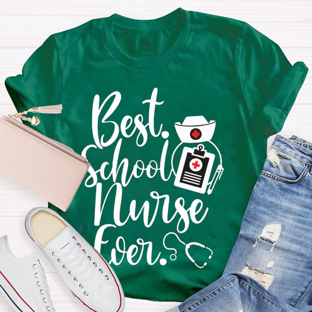 Best School Nurse Ever Nurse Hat T-shirt