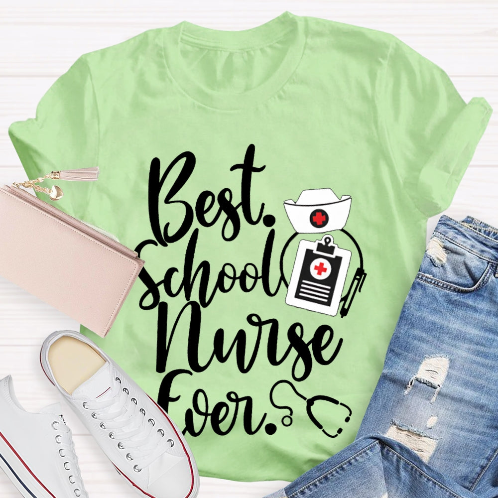 Best School Nurse Ever Nurse Hat T-shirt