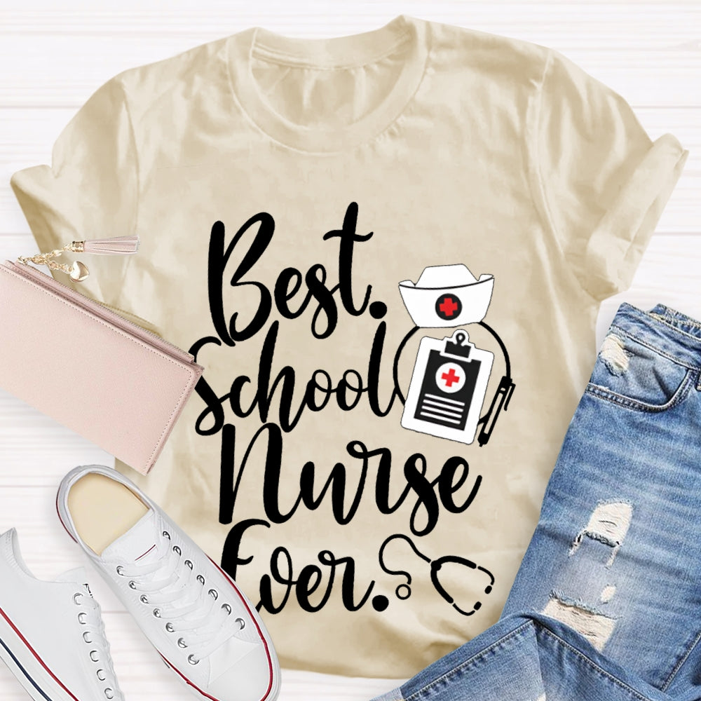 Best School Nurse Ever Nurse Hat T-shirt