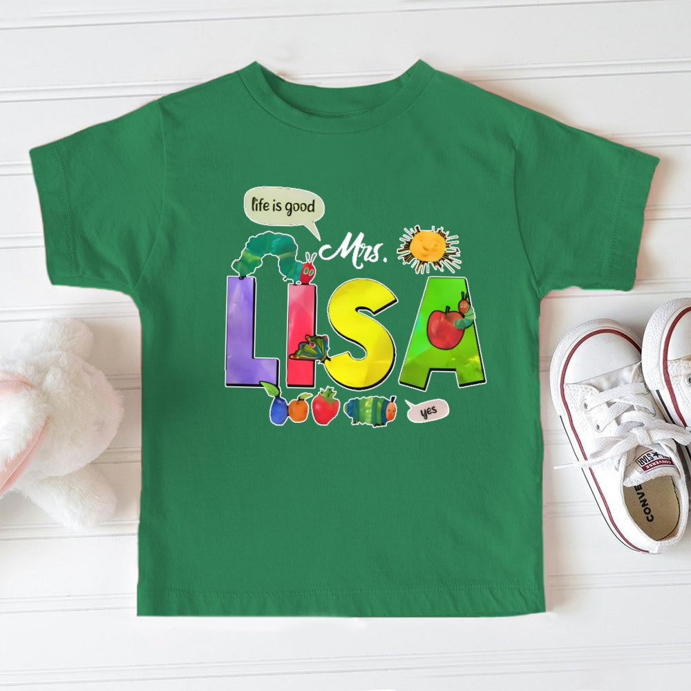 Personalized Name The Very Hungry Caterpillar Toddler T-shirts