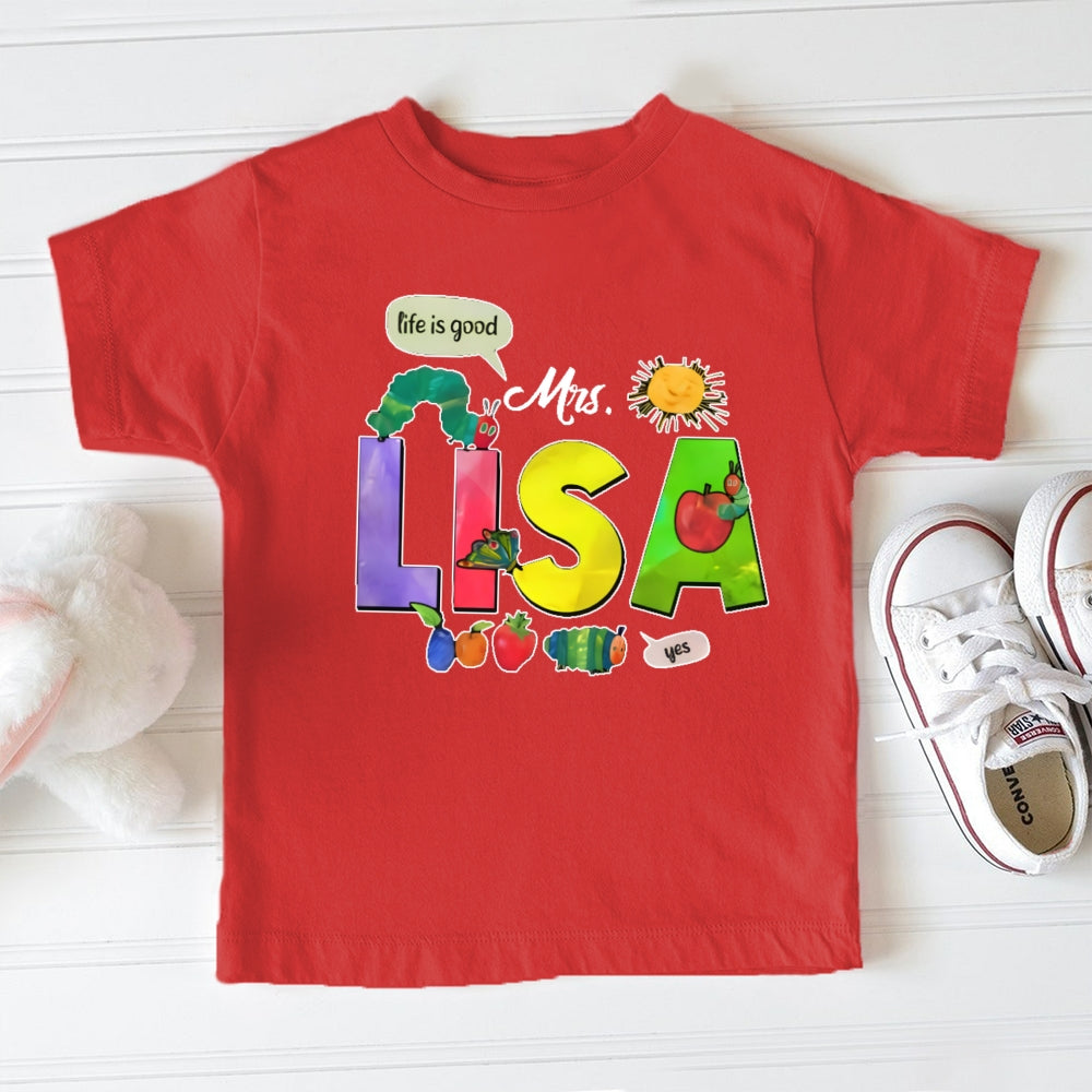 Personalized Name The Very Hungry Caterpillar Toddler T-shirts
