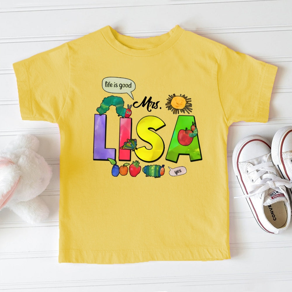 Personalized Name The Very Hungry Caterpillar Toddler T-shirts